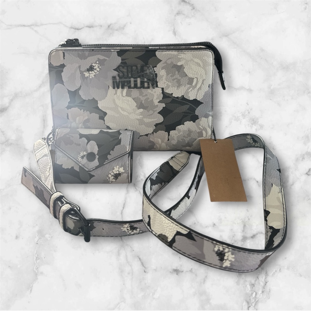 Steve Madden Black, Gray & White Crossbody Bag